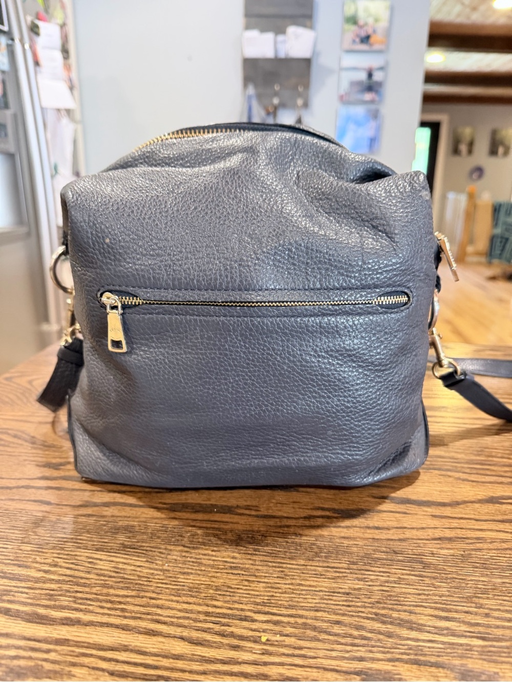 Coach Abby Duffle, Black Pebbled Leather Two-Way with Gold Hardware - Picture 7 of 13